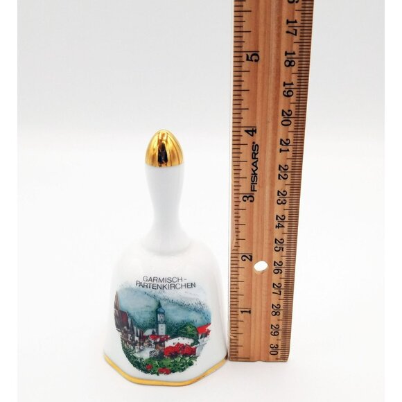 Bell West Germany Kleiber Garmisch-Partenkirchen Porcelain Gold Accents 4" - Picture 2 of 16